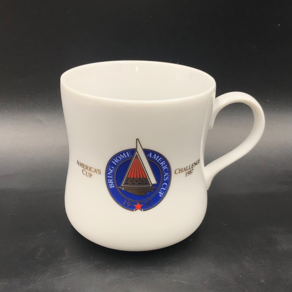 America's Cup Challenge 1987 Taster's Choice Sponsor's Sailing Coffee Tea Mug
